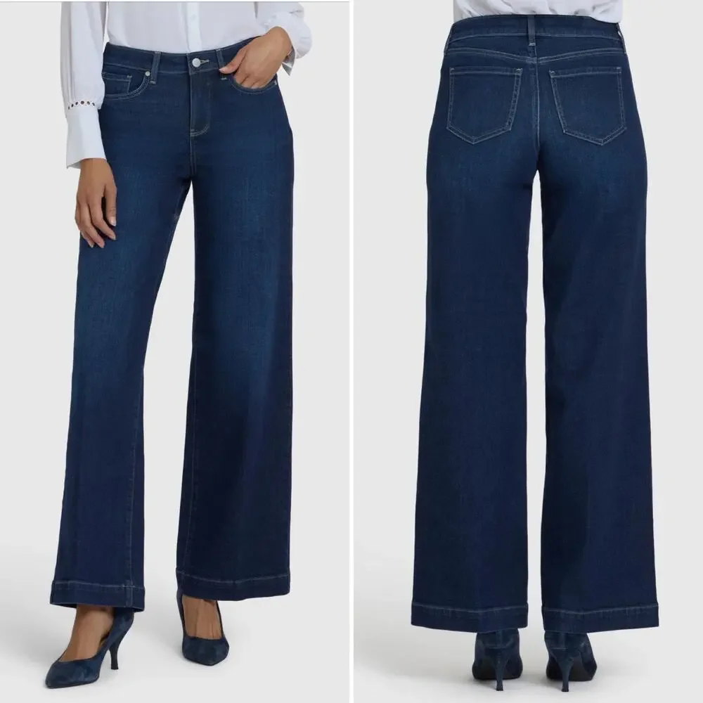 NYJD Teresa Wide Leg Jeans Size 6 - Picture 1 of 7